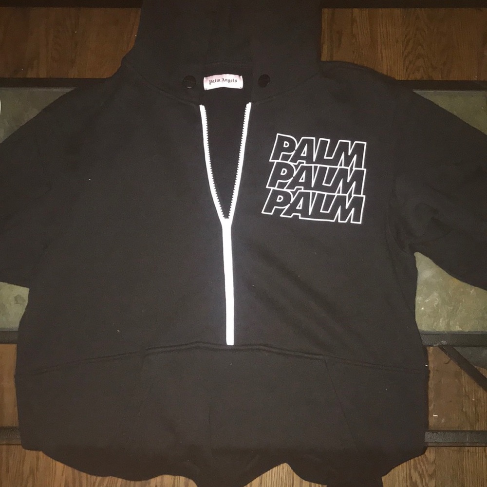 Palm angel hoodie half zip authentication 100%